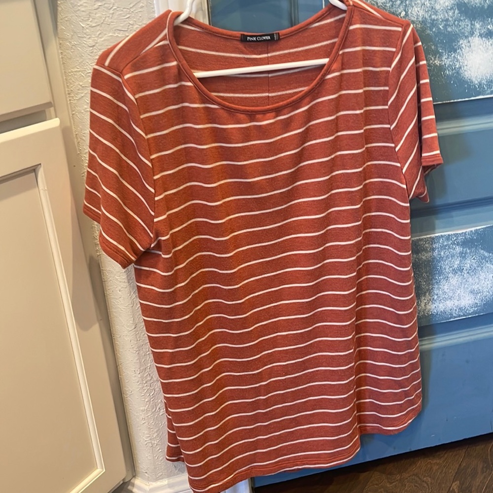 Pink Clover short sleeve shirt. Bought from stitch fix.